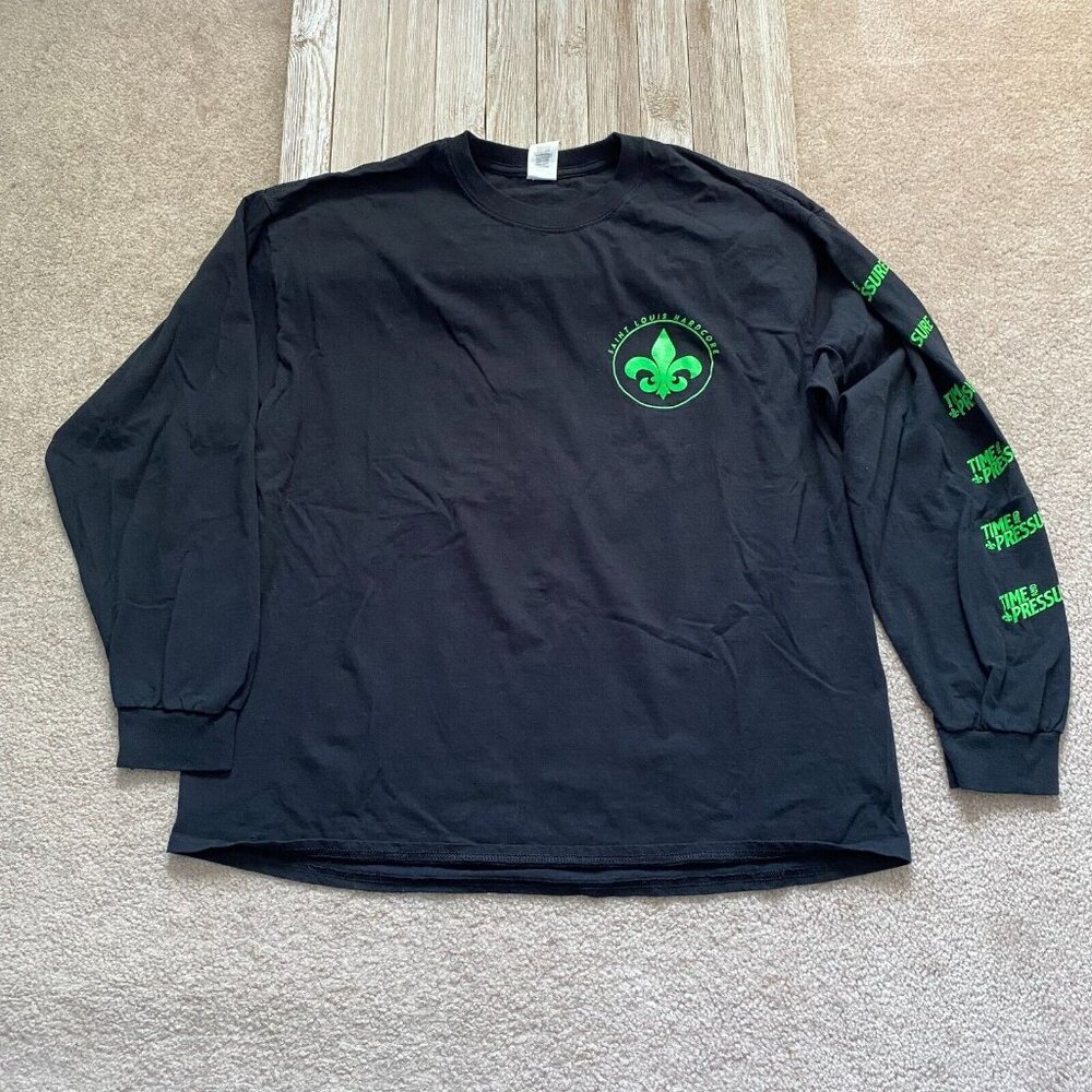 Time And Pressure XL Saint Louis Hardcore Music Long Sleeve Graphic Band T-Shirt